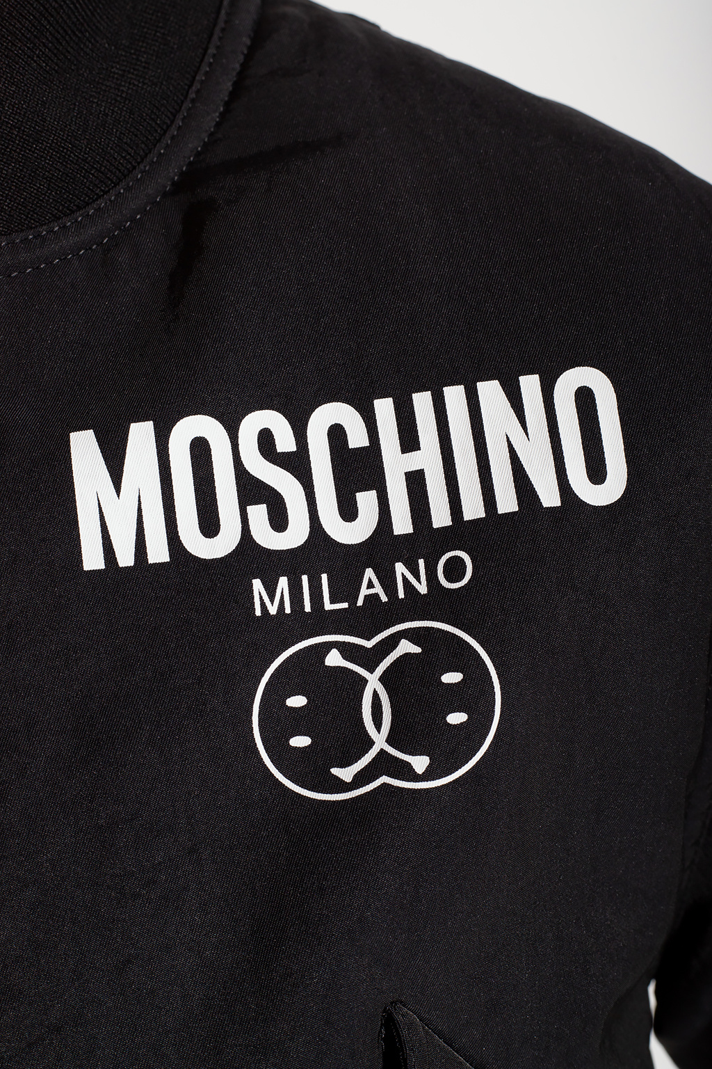 【送料&関税込】Moschino Moschino X Smiley Moschino Black Double Smiley Suitcase Moschino